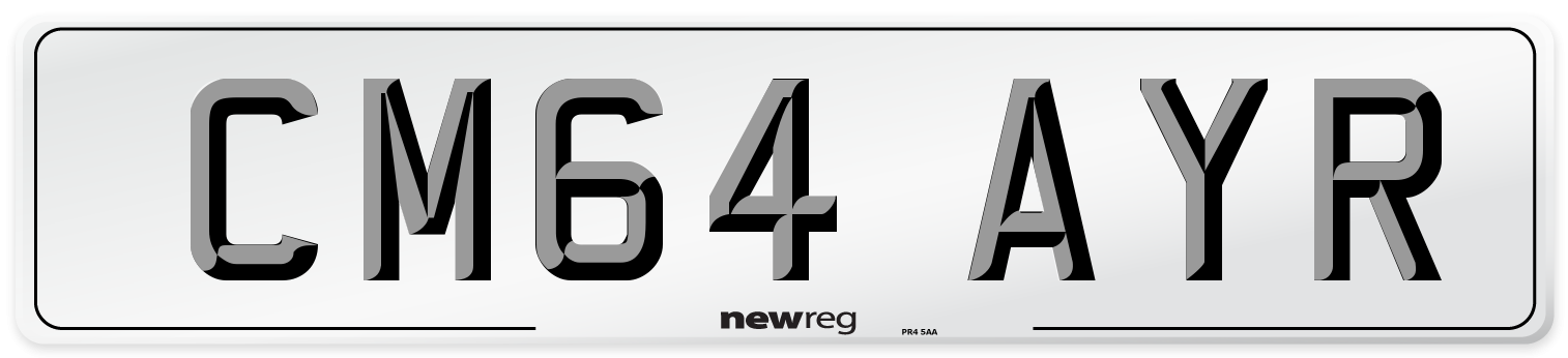 CM64 AYR Number Plate from New Reg